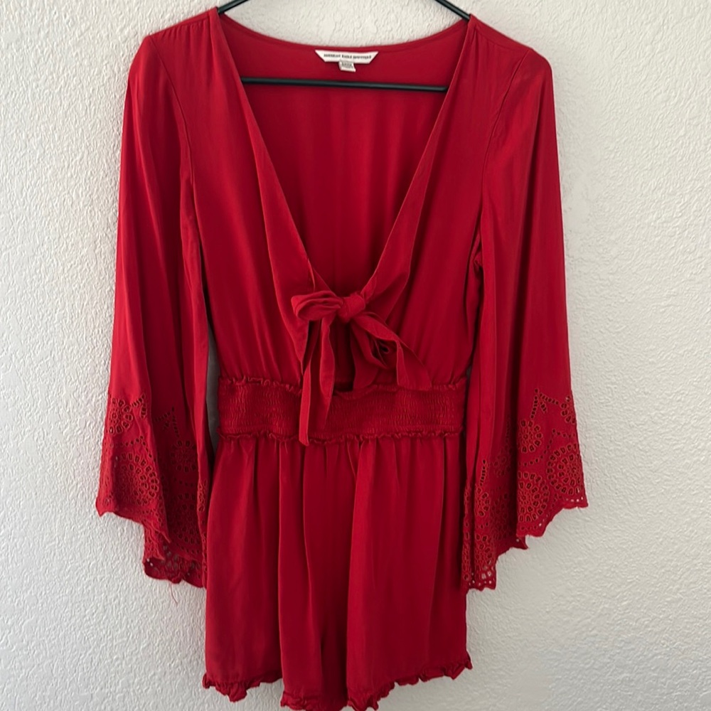 Red American Eagle Romper size small